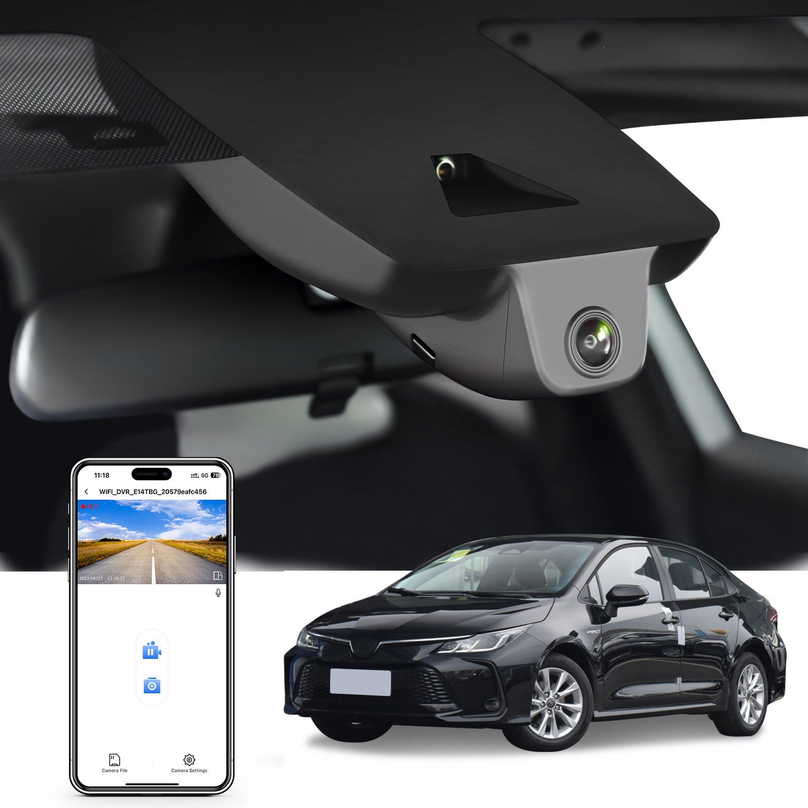 best 2024 4K Dash Cam for Toyota Corolla 2023-2024