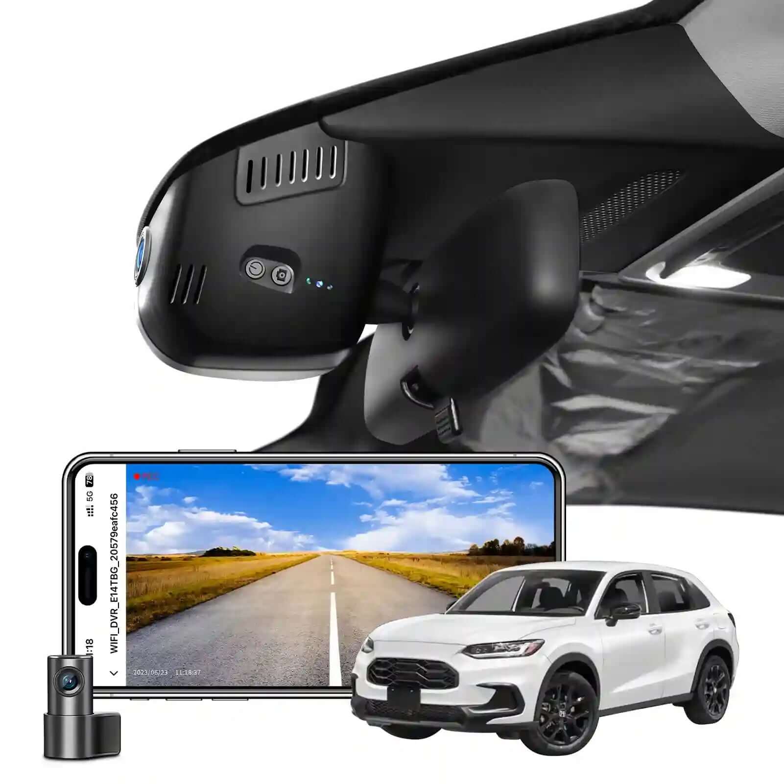 Mangoal Front 4K & Rear 1080p Dash Cam Custom Fit For Honda HRV Gen3 R