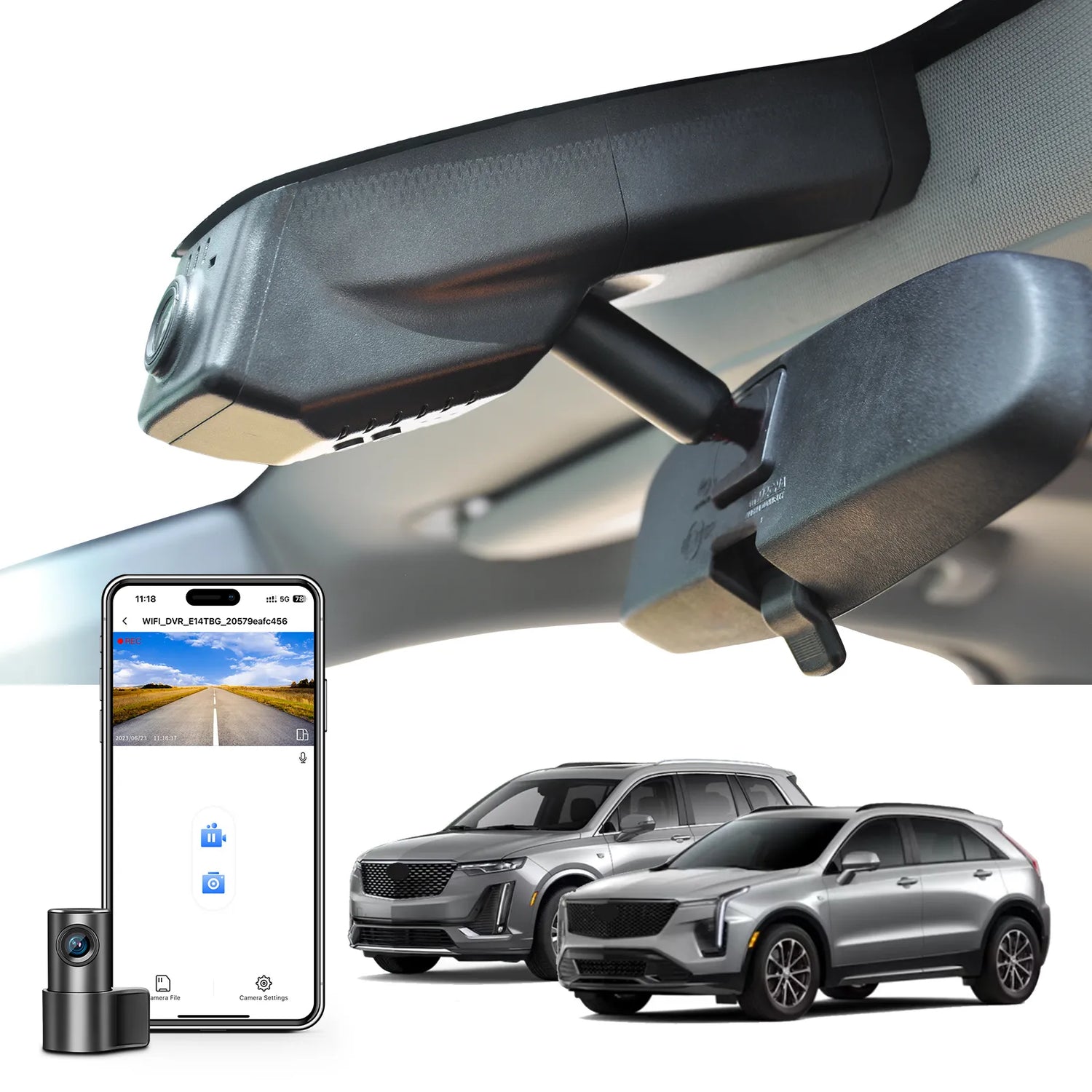 Install dash cam in cadillac XT5 XT6 mangoal tech dash cam 