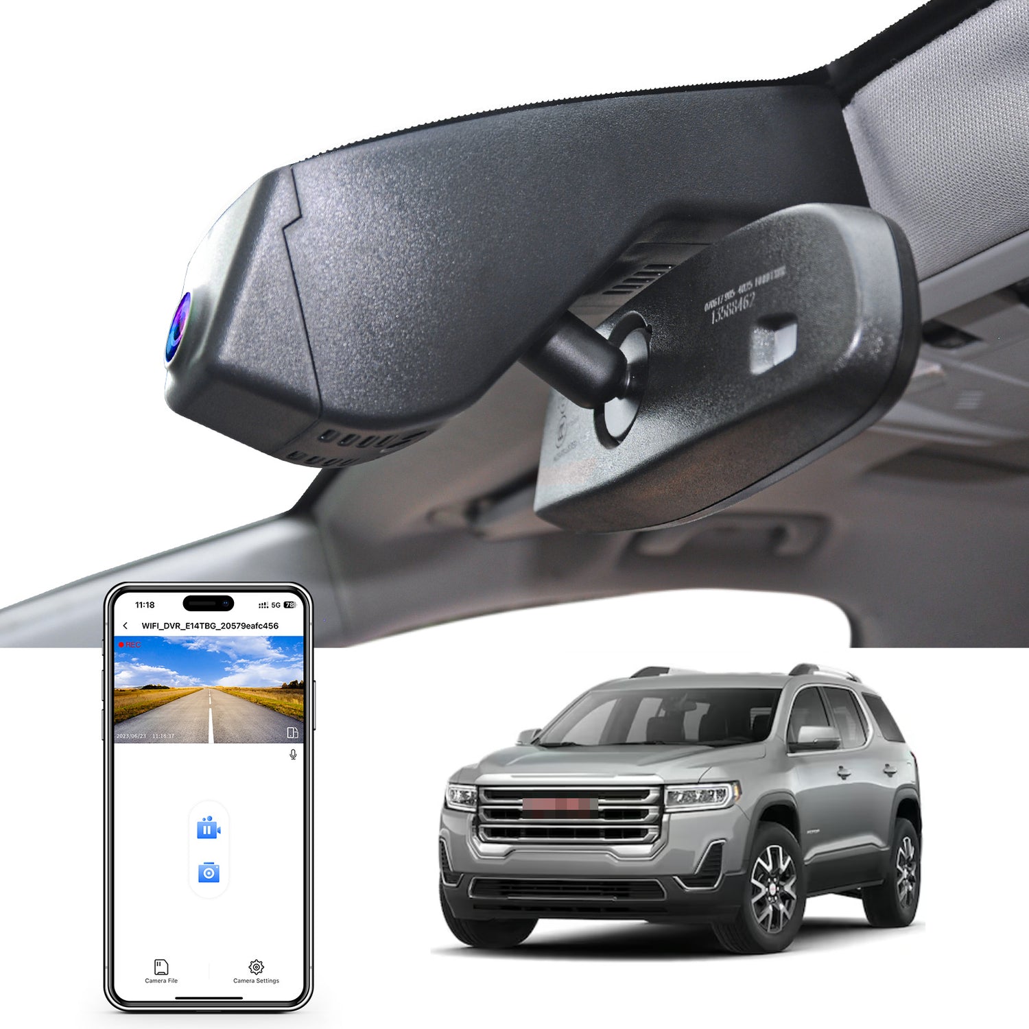 GMC Acadia dash cam