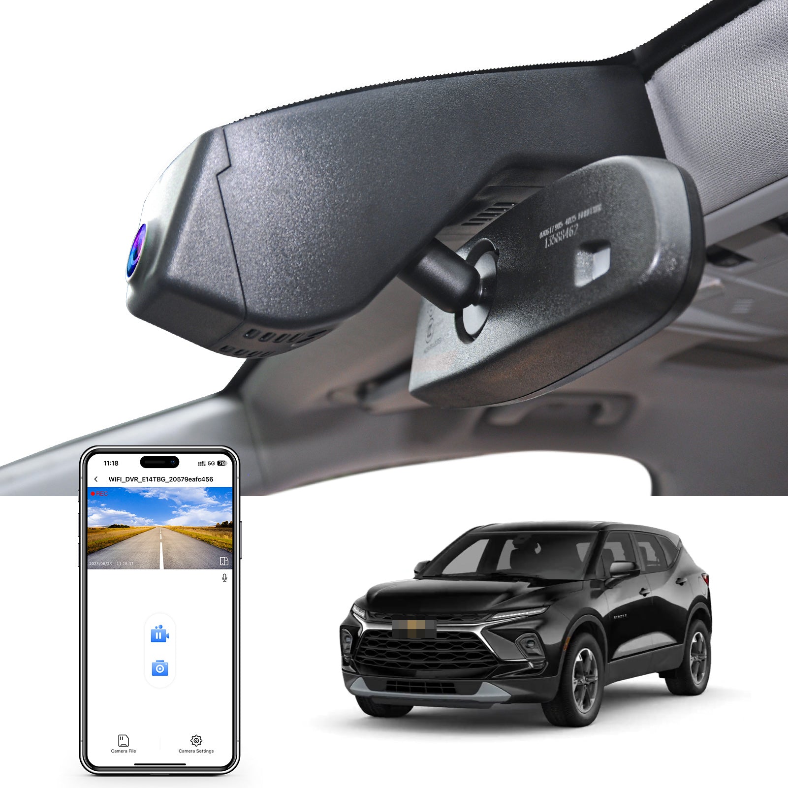 Chevy Blazer dash cam by mangoal tech dashcam