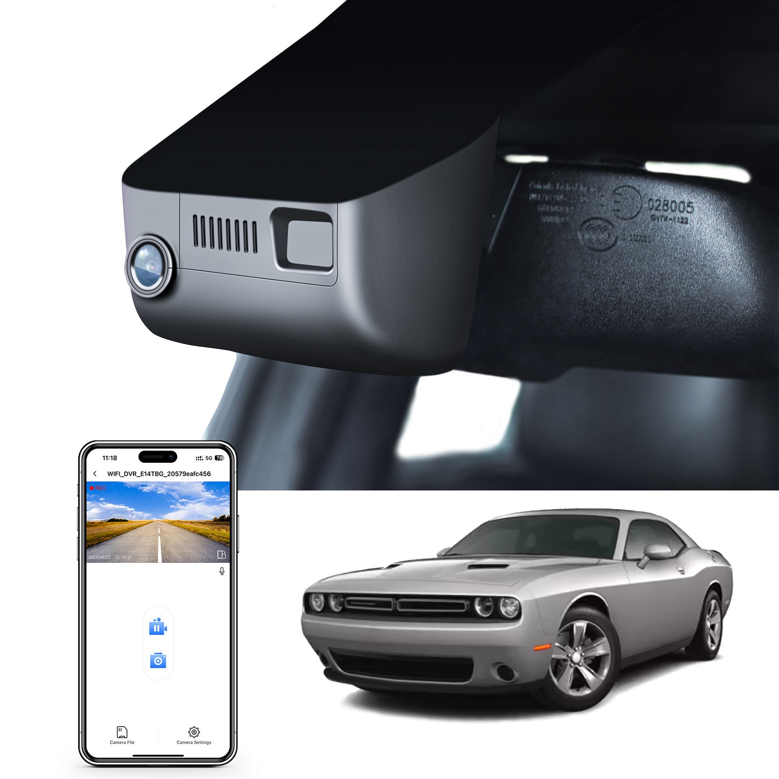 Dodge Challenger dash cam by mangoal dash cam