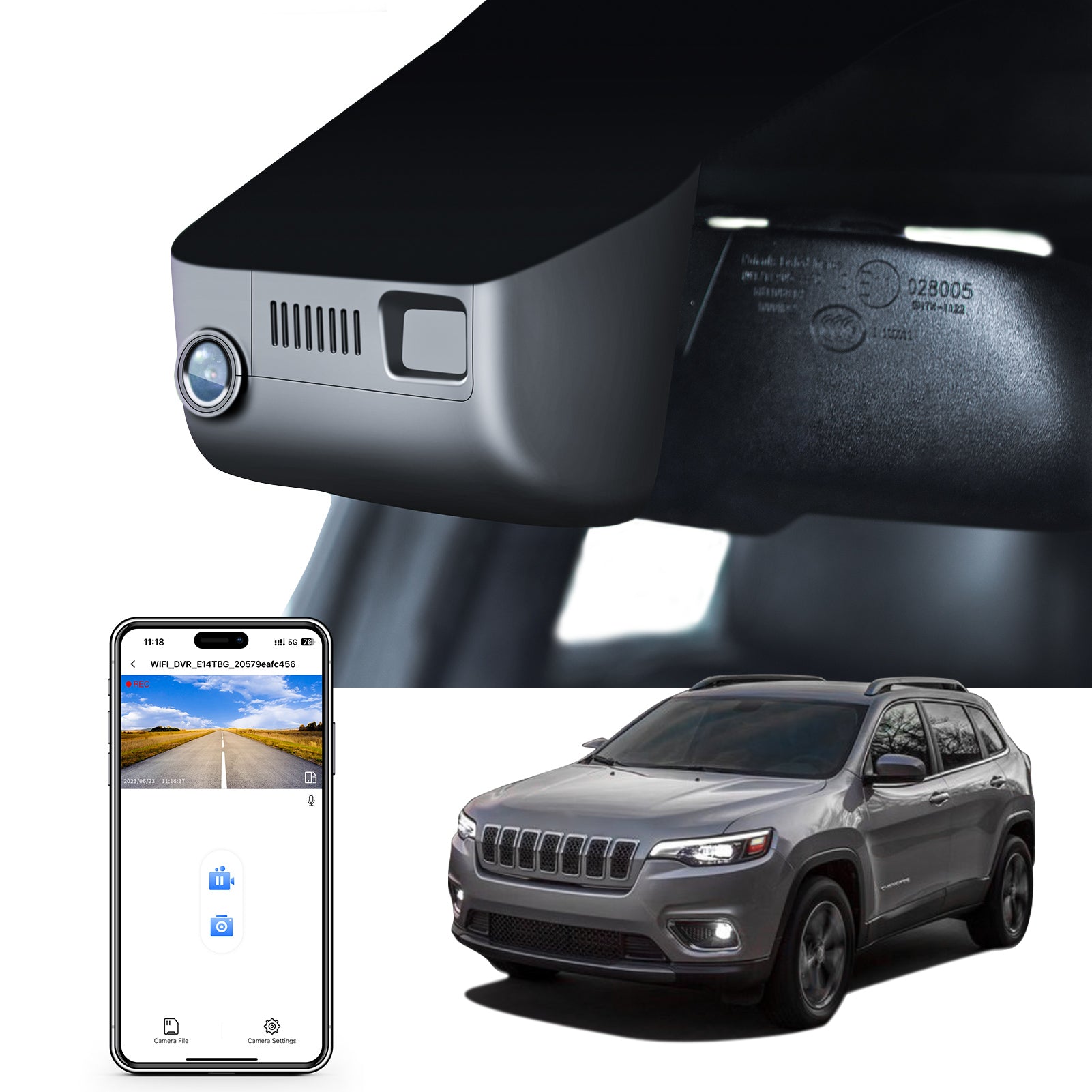 Jeep Cherokee dash cam by mangoal tech dashcam