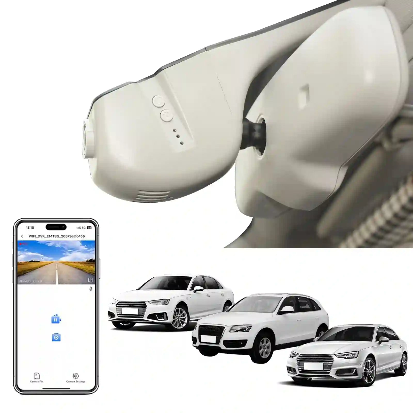 audi front 4k dash camera beige model 