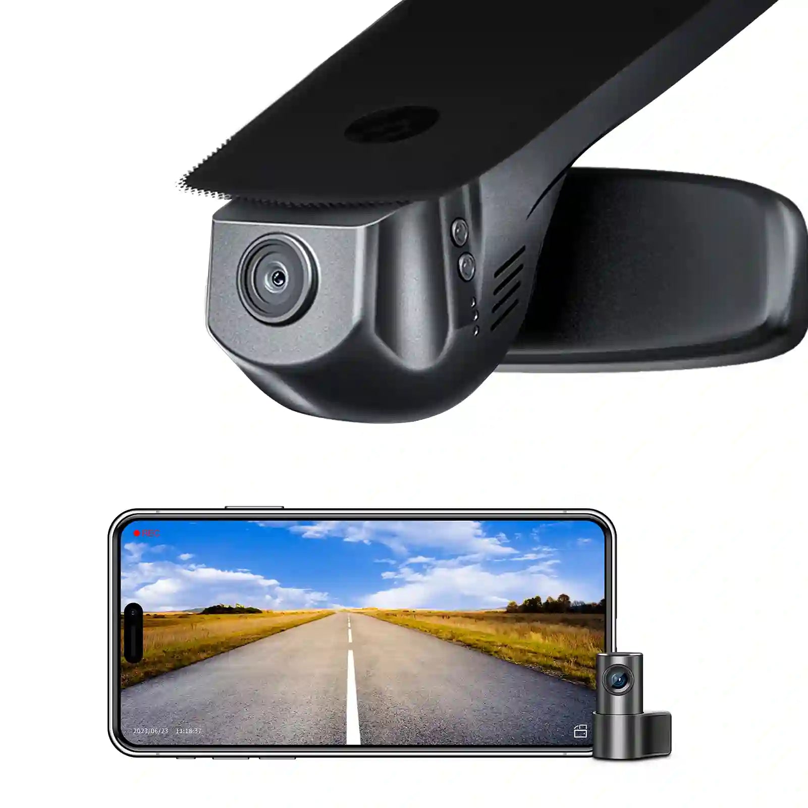 Front 4K & Rear 1080p Dash Cam for BMW 3-Series Gen6 F30 F31 F34 F35 2012 2013 2014 2015 2016 2017 2018 Select 2019 M3 F80(Model A), OEM Style, 2160P UHD Video, WiFi & APP, 128GB Card