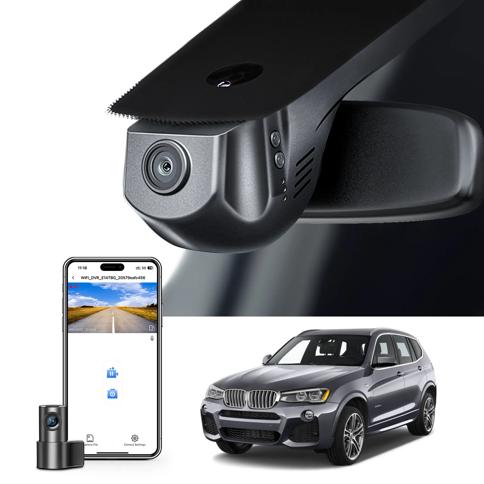 BMW X3 Gen-2 Model-A dual dash camera 