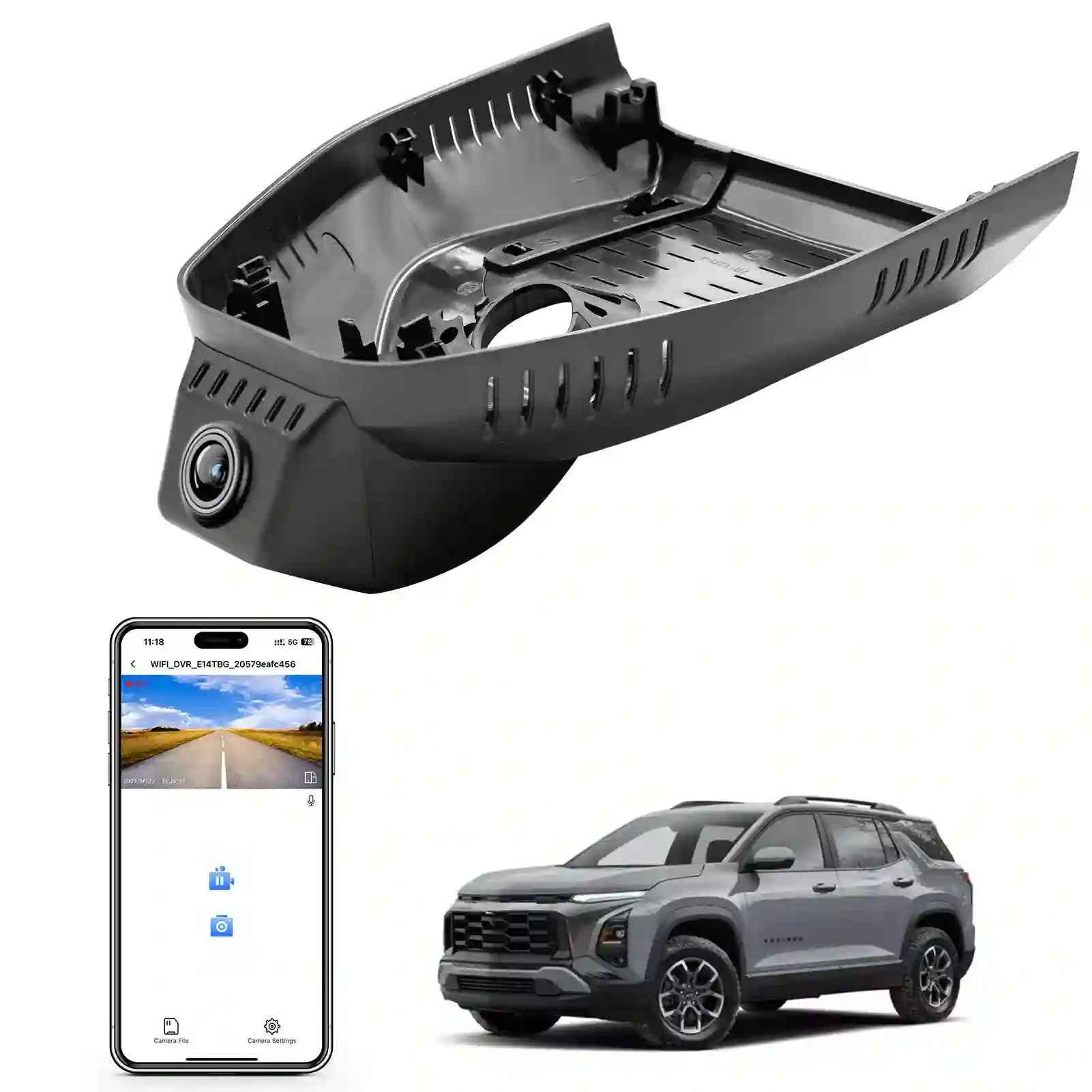 Chevy equinox fron single dash camera