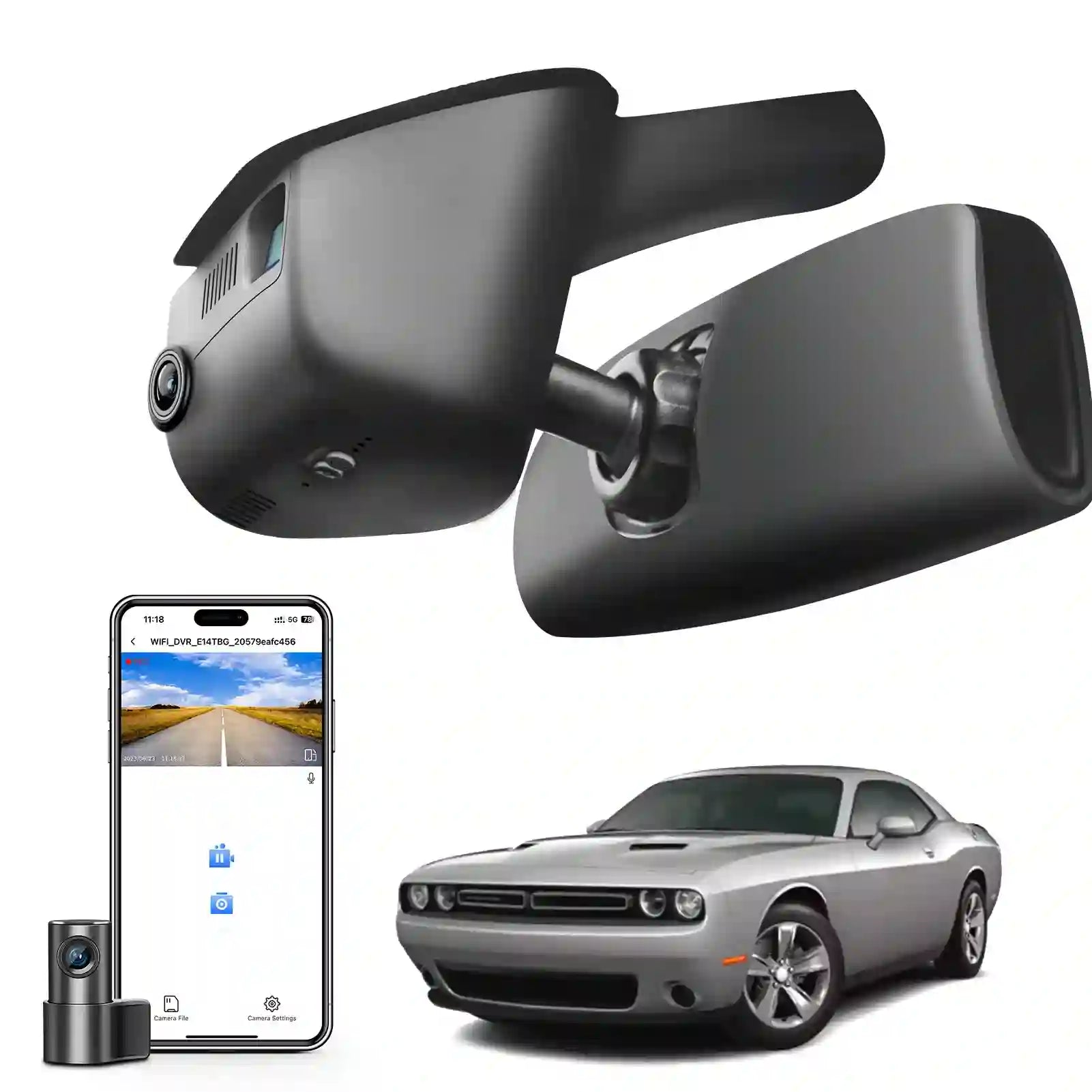 dodge Challenger dual dash camera installation 