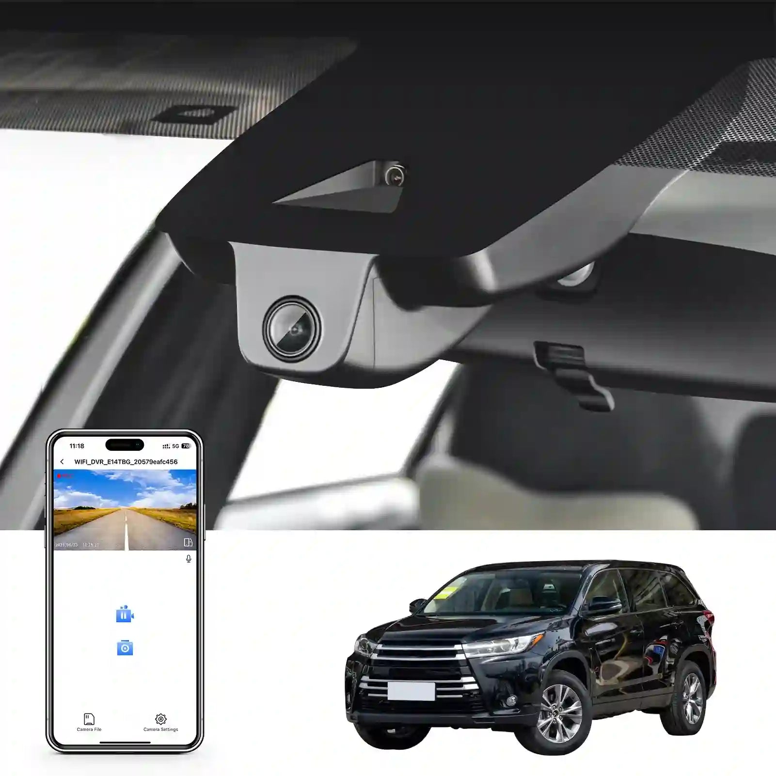 toyota highlander OEM Style dash cam