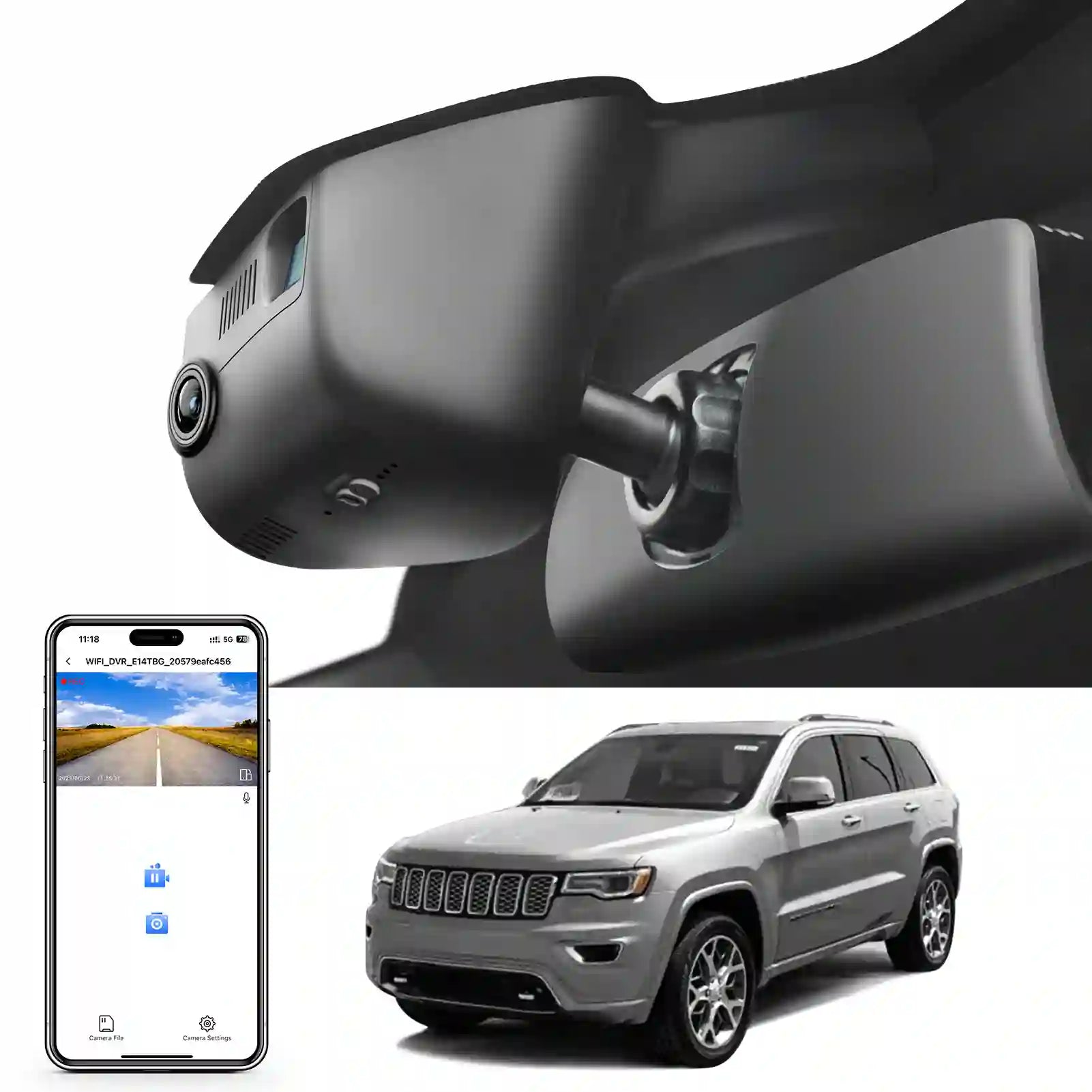 jeep grand cherooke dual dash camera 