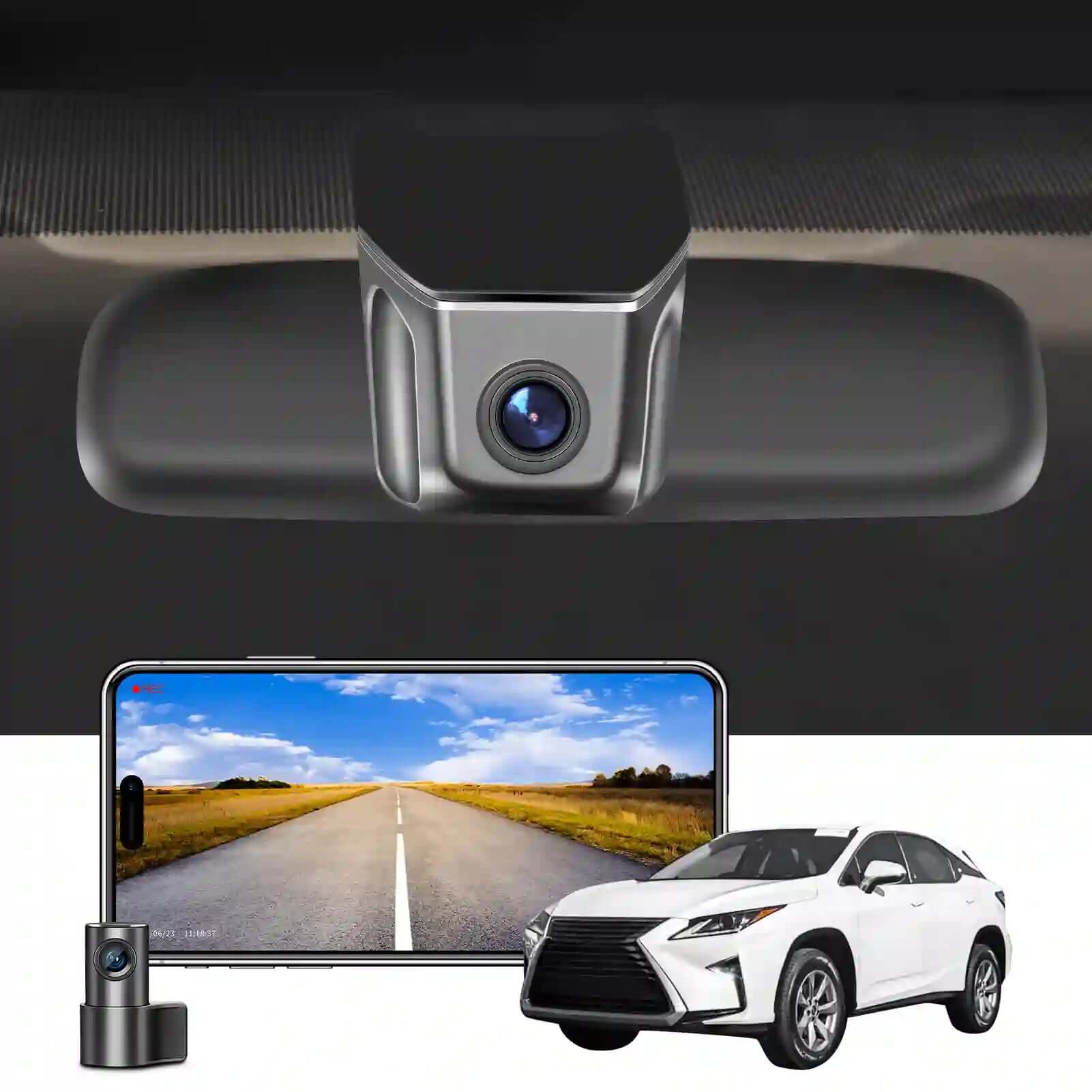 Mangoal Front 4K & Rear 1080p Dash Cam for Lexus RX (2016-2022) - Model A
