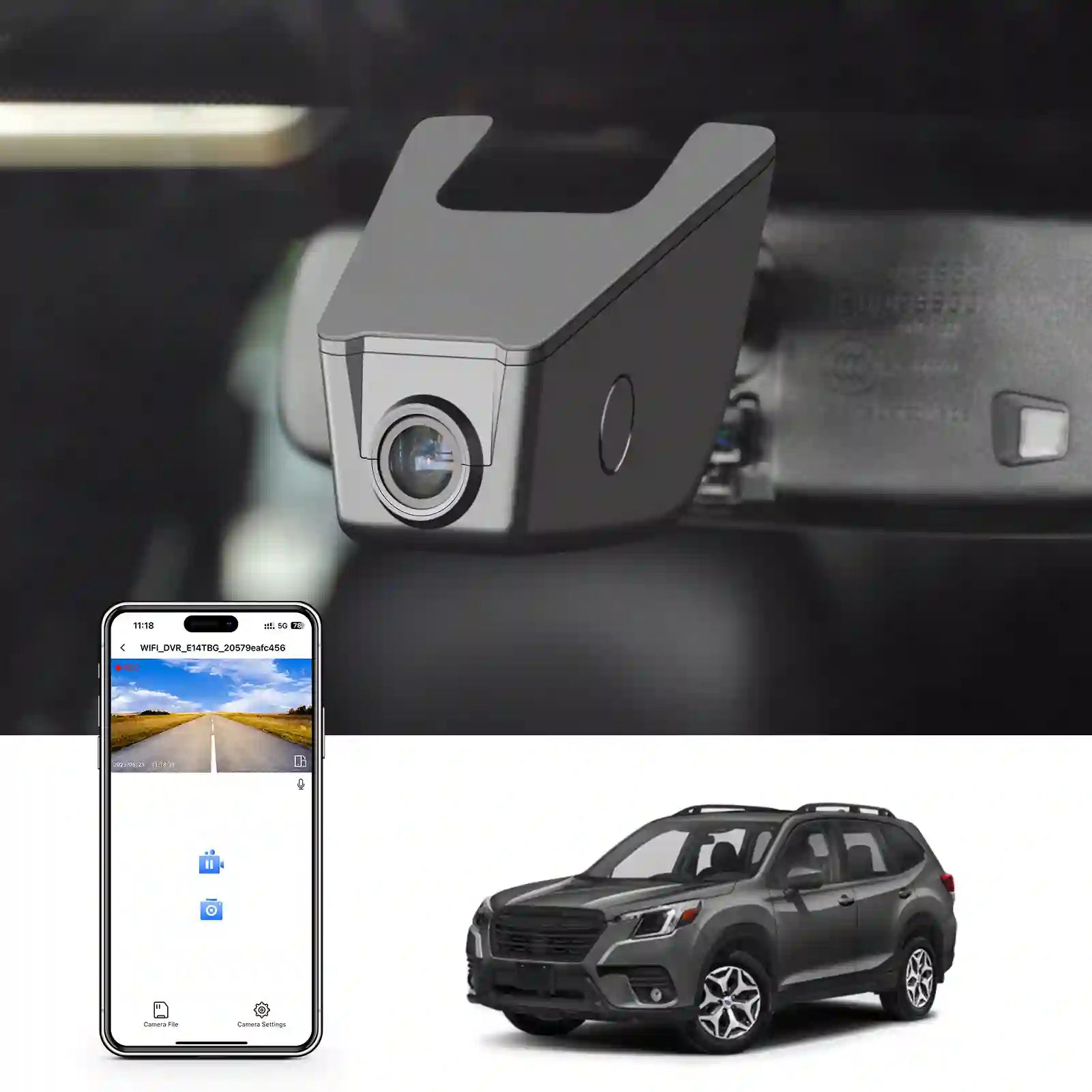 Subaru forester dash camera 4k zoom 24h Guard 