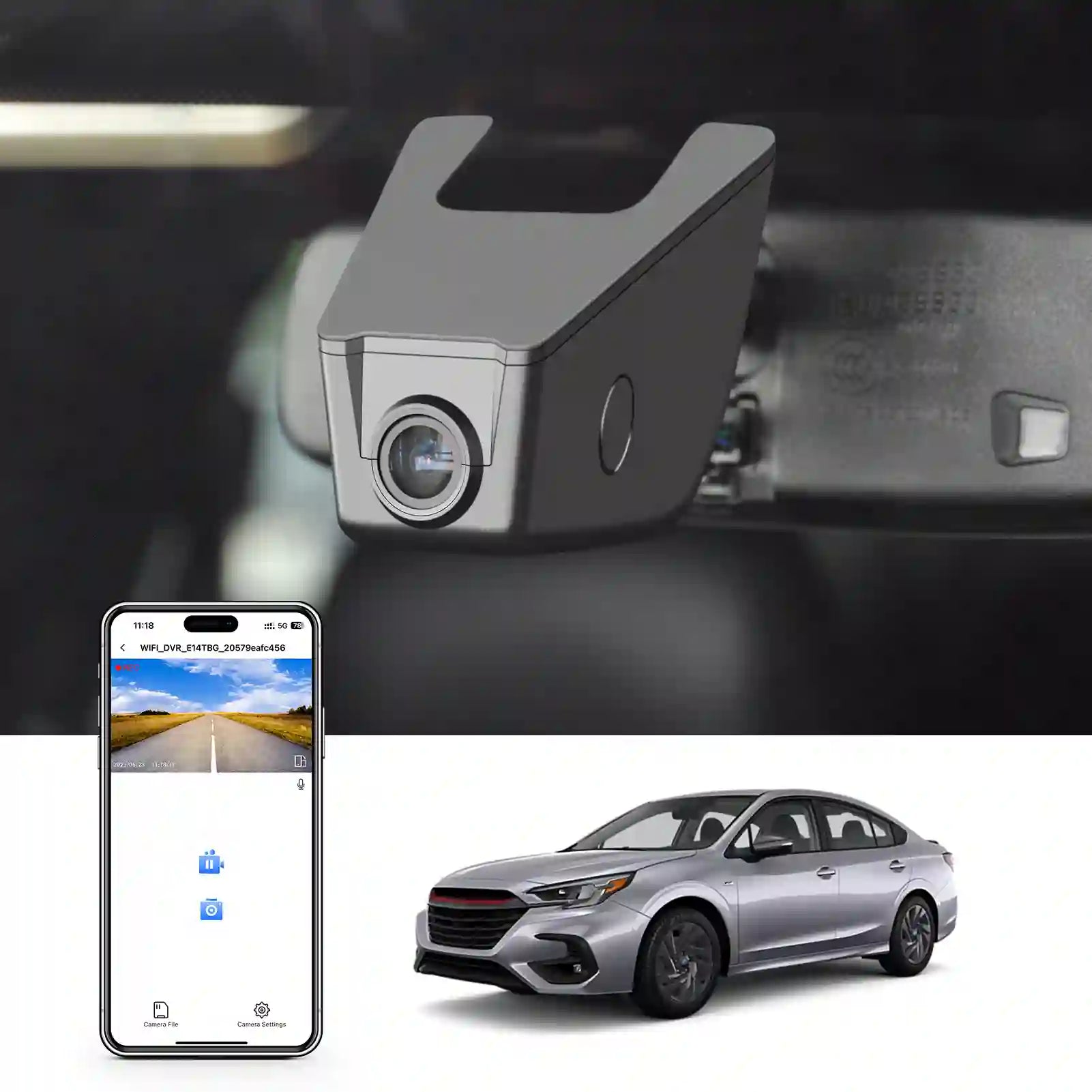 4K Dash Cam Custom fit for Subaru Legacy 2019 2020 2021 2022 2023 2024,Base Limited Premium Sport Touring XT etc, Integrated OEM Look,UHD 2160P Video, App & WiFi, 64GB Card