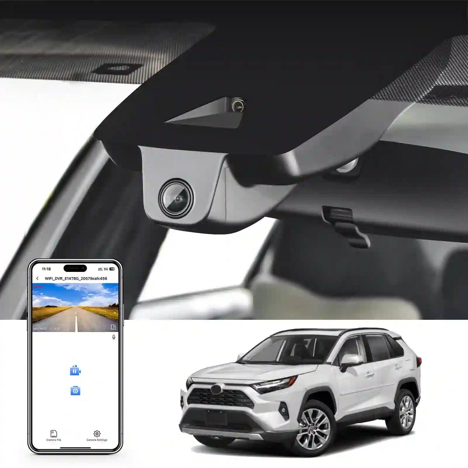 install dash cam rav4