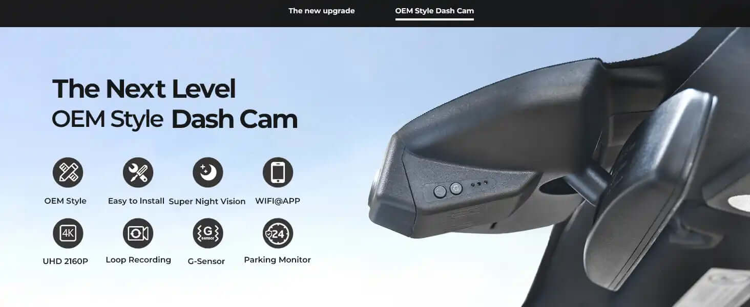 Ford Mustang OEM dash camera appearance features 