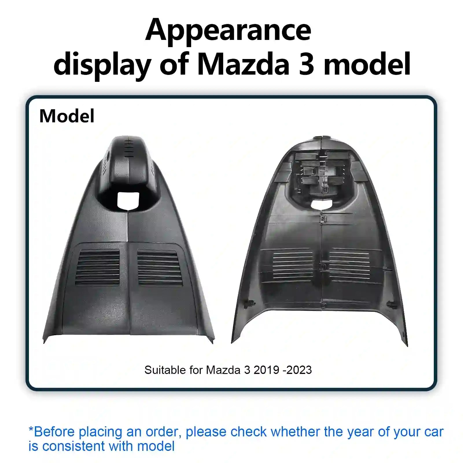 4K Dash Cam Custom fit for Mazda 3 2019 2020 2021 2022 2023, WiFi & App, 64GB Card