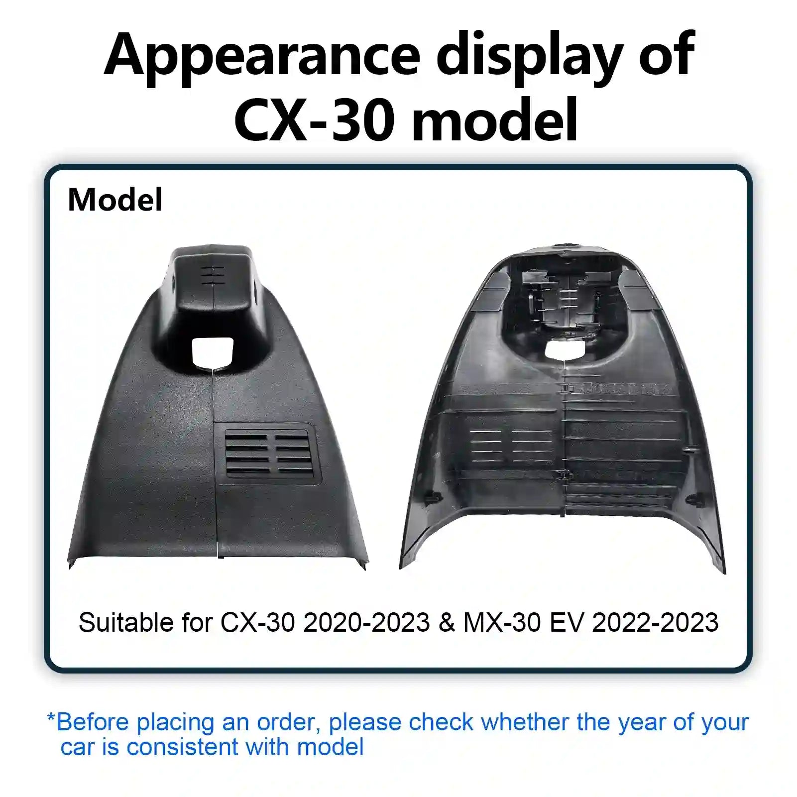 4K Dash Cam Custom fit for Mazda CX-30 2020 2021 2022 2023 & MX-30 EV 2022-2023 (Model A), UHD 2160P Video, Free App & Wifi, 64GB Card