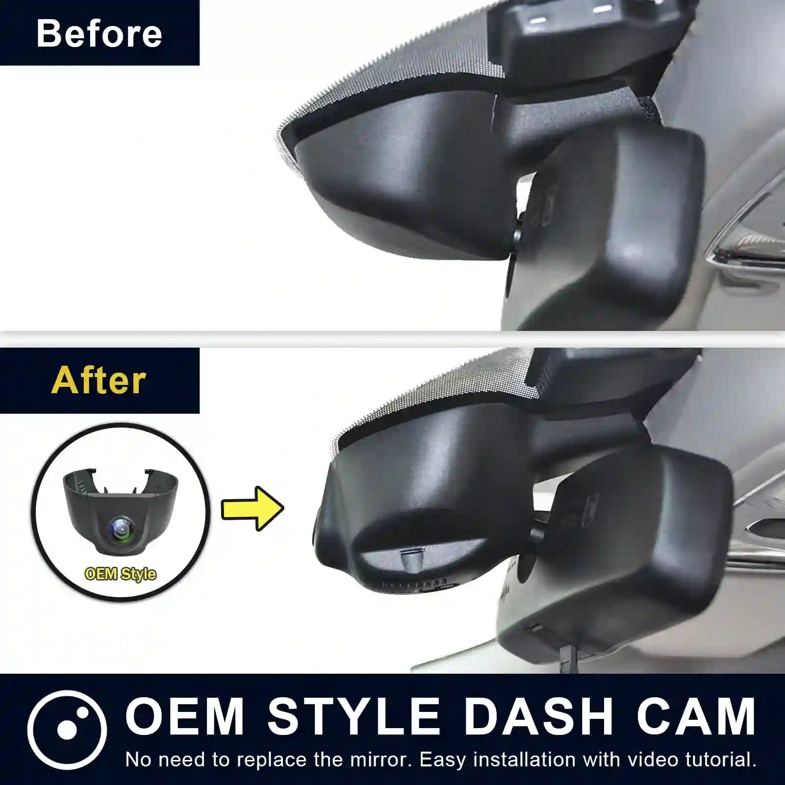 4K Dash Cam Custom Fit for Dodge Grand Caravan 2018 2019 2020,GT SE SXT Accessories,Integrated OEM Look, UHD 2160P Video, App & WiFi,G-Sensor,Loop Recording,64GB Card,Easy to Install