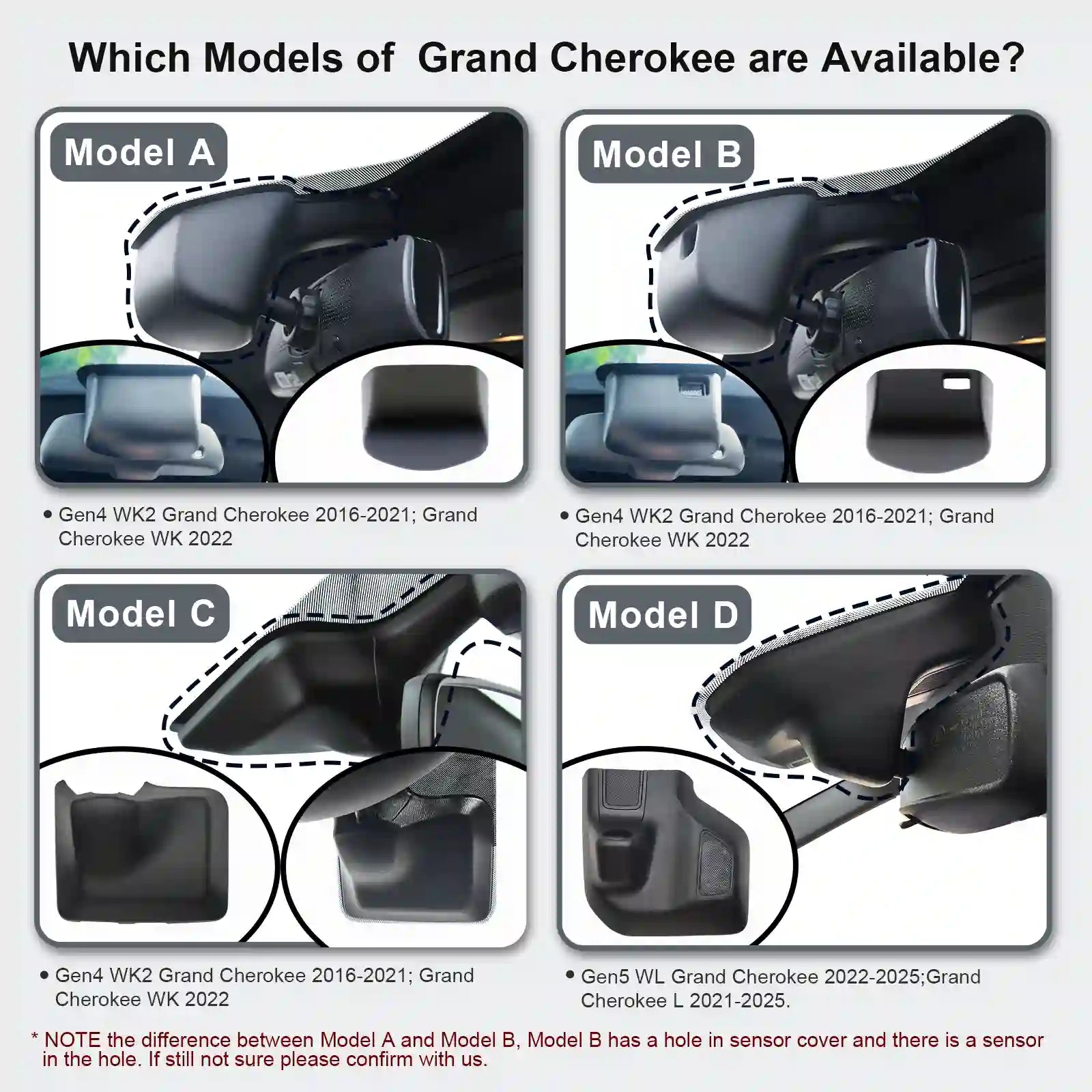 Jeep Cherokee model D dash cameras 