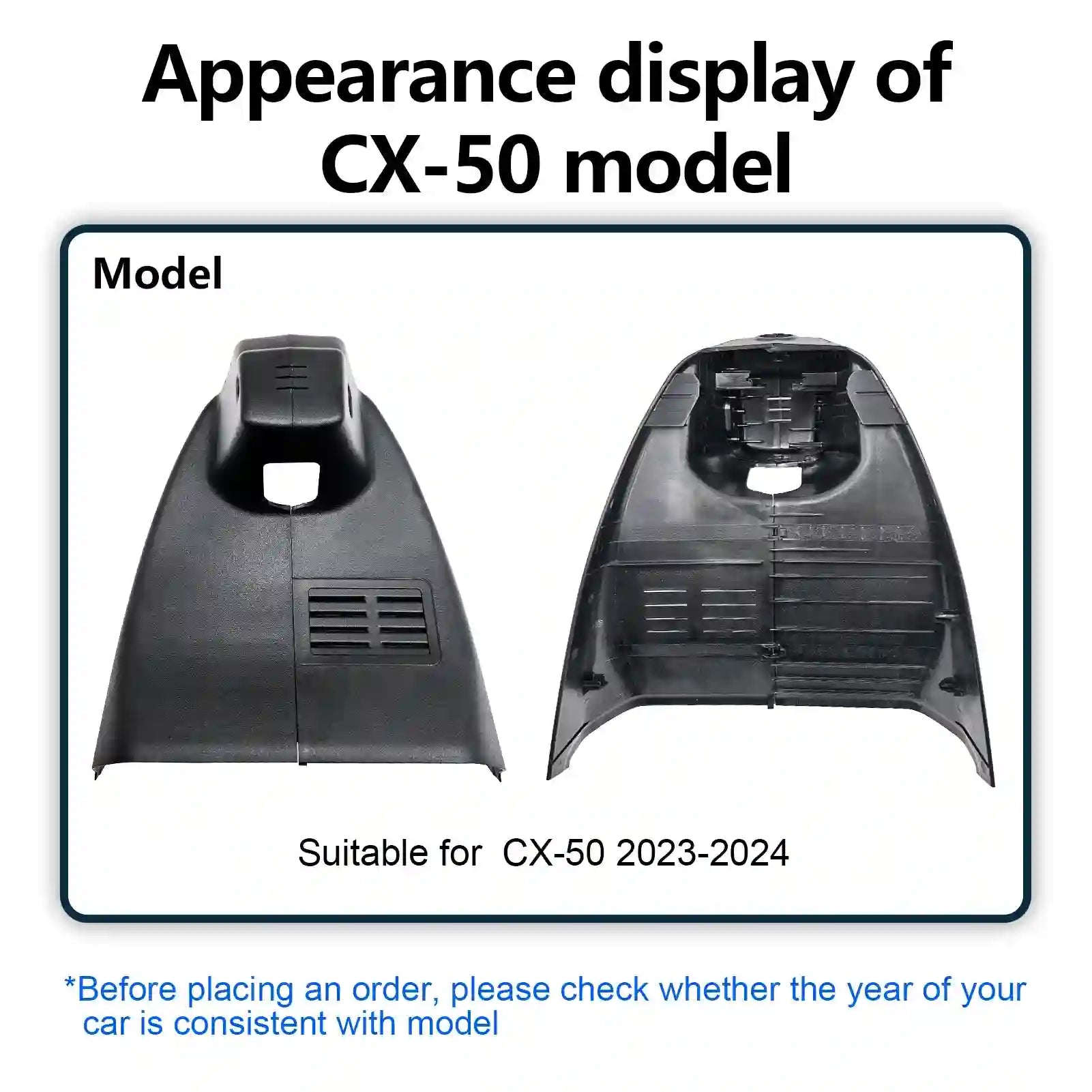 Front 4K & Rear 1080p Dash Cam Custom fit for Mazda CX-50 2023-2024, UHD 2160P Video, Free App & Wifi, 128GB Card