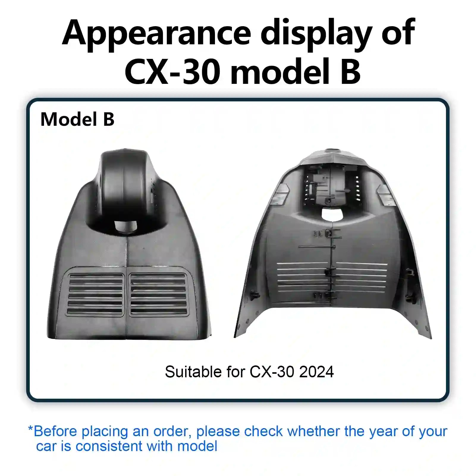 4K Dash Cam Custom fit for Mazda CX-30 2024 (Model B), UHD 2160P Video, Free App & Wifi, 64GB Card