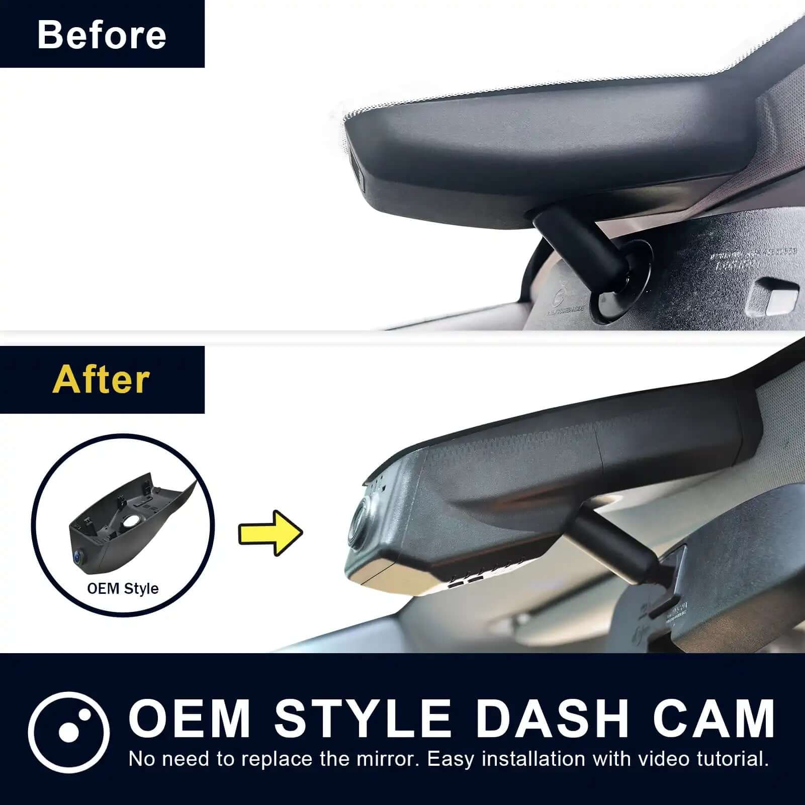 Suburban tahoe OEM look dash cam 