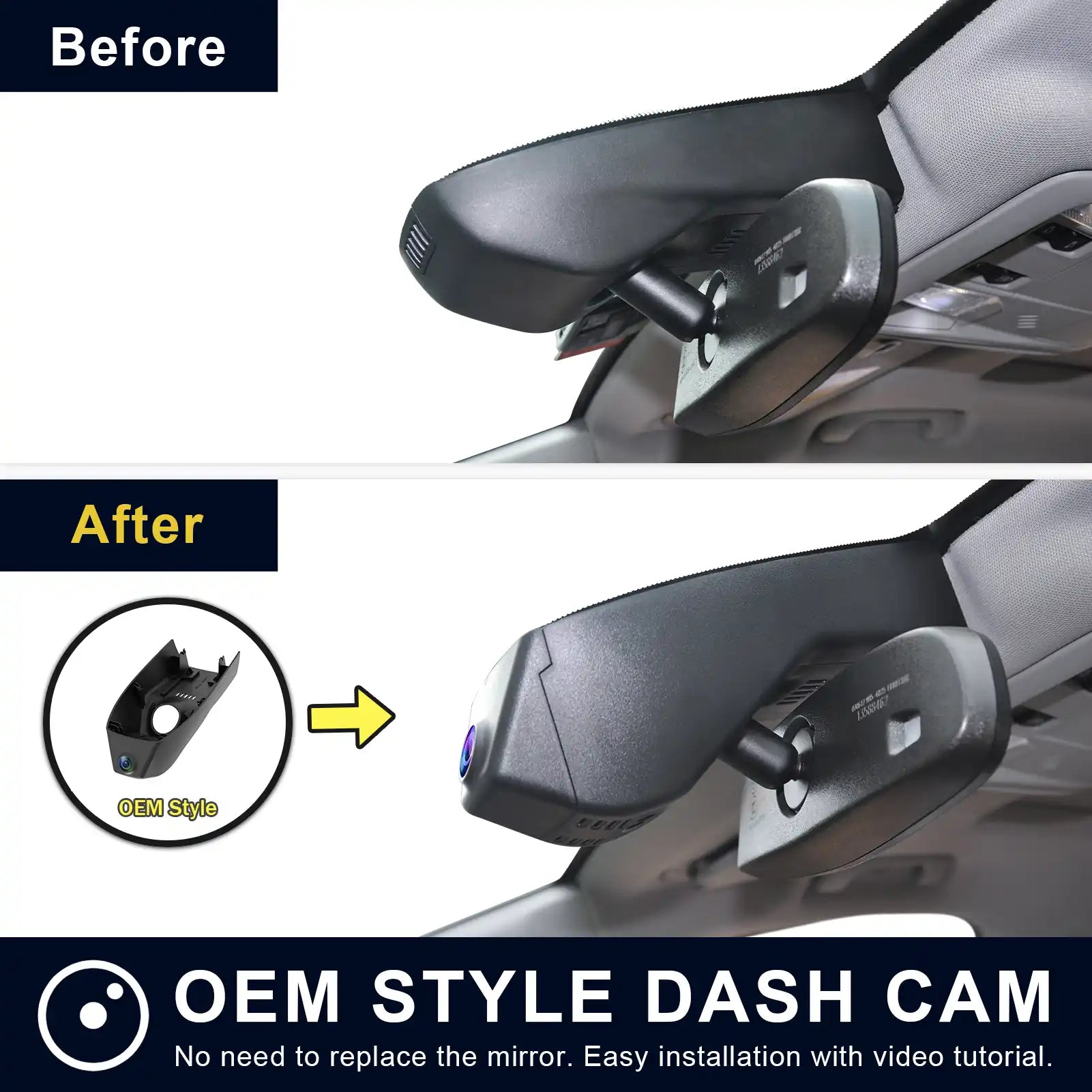 Chevy Blazer  dash cam before & after view