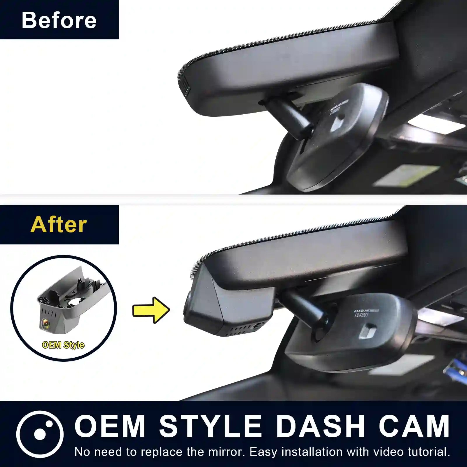 Front 4K & Rear 1080p Dash Cam Custom fit for Cadillac XT4 2019-2023(Model A), Model A & Model B Have Same Models Years but Vehicle Sensor Cover are Different, Free App,WiFi, 128GB Card