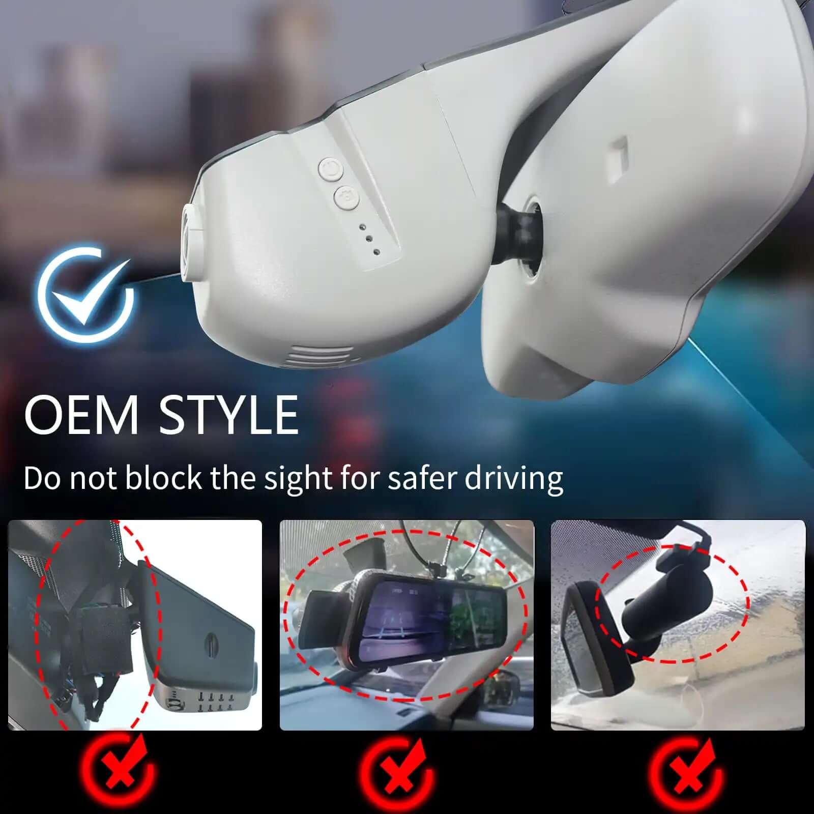 Mangoal 4K Dash Cam Custom fit for Audi (Model B Gray) A4 A6 Allroad A3 A5 A6 Q5 A8 S8 A7 S5 Q3 S3 S7, Integrated OEM Look, UHD 2160P Video, G-Sensor, Loop Recording, WiFi and Free App, 128GB Card