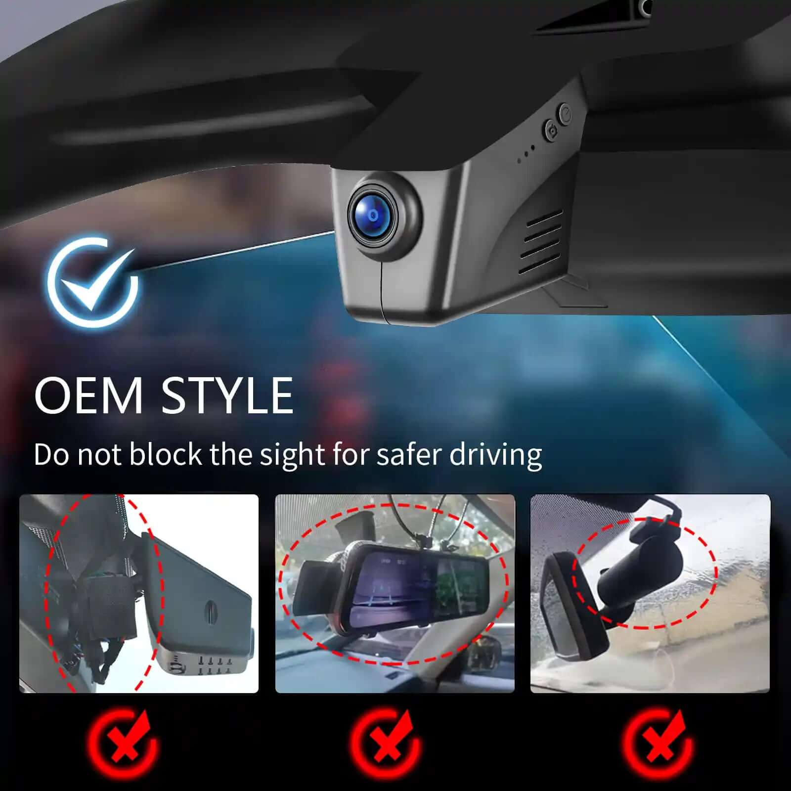 porsche dashcam OEM style looks