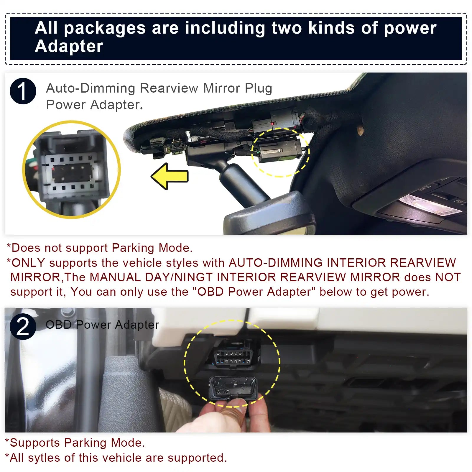 Chevy Blazer dash cam OBD Power Adapter
