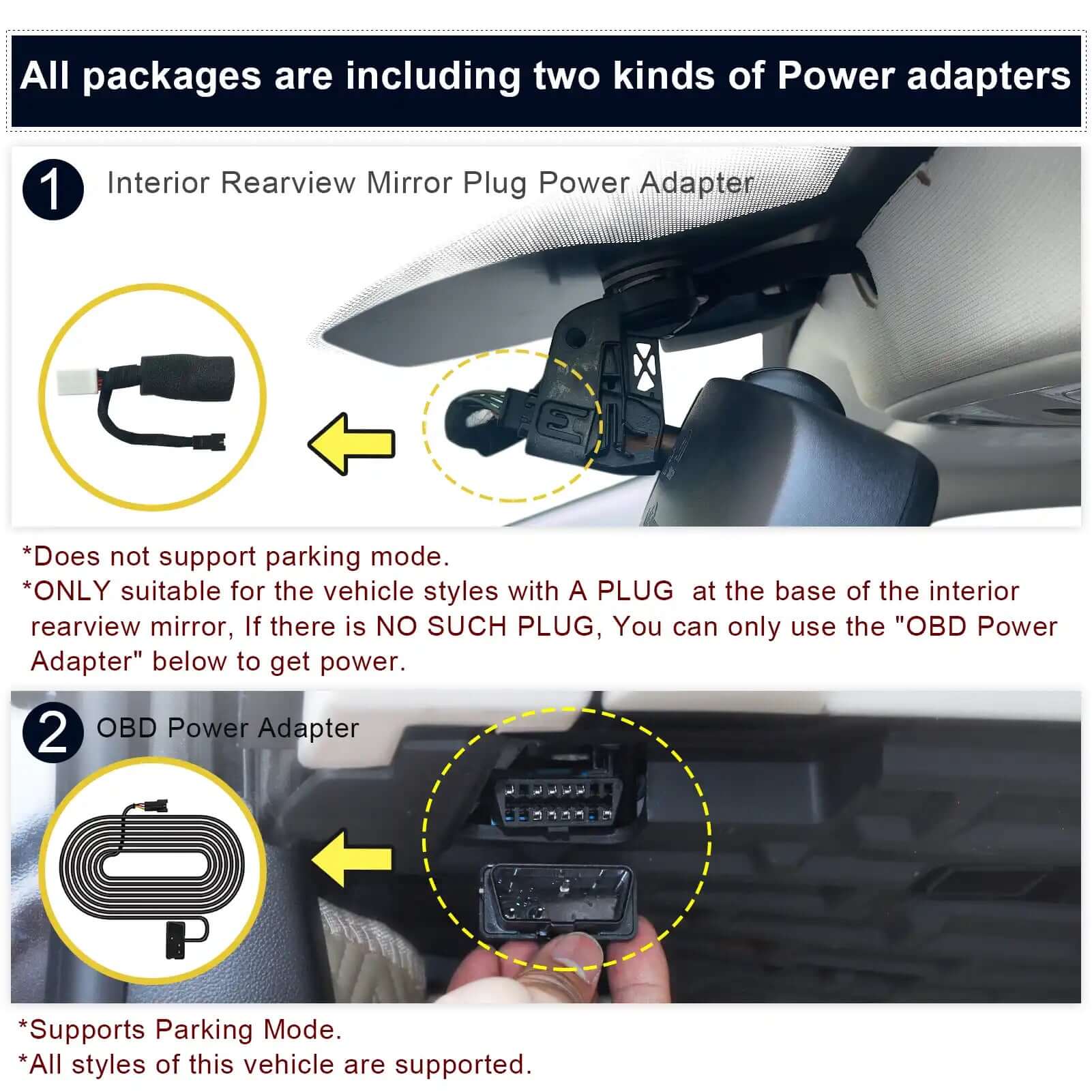 Jeep Gen Cherokee OBD power adapter dash cam