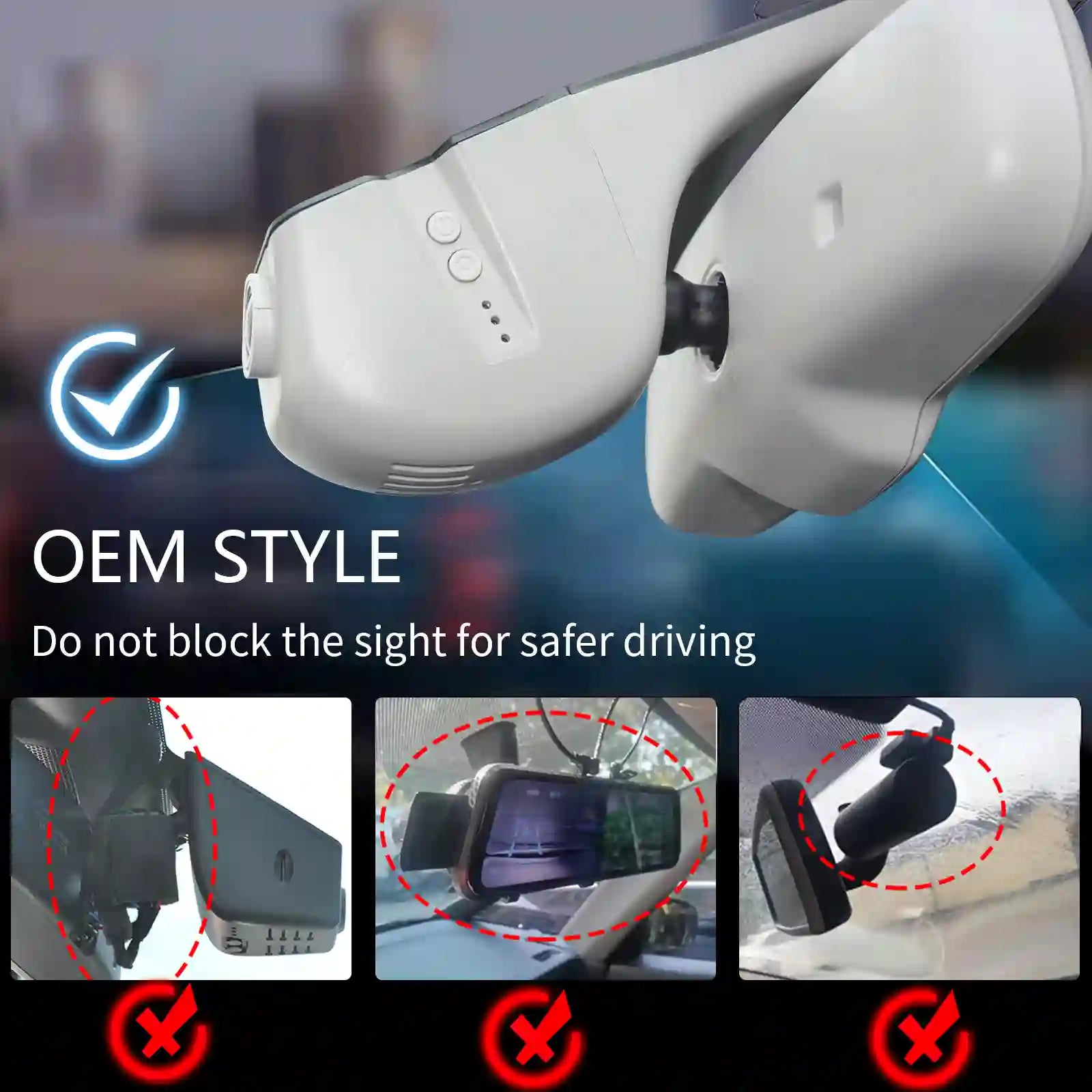 audi gray OEM style dash camera 